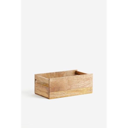 H & M - Duży drewniany pojemnik - Beżowy ze sklepu H&M w kategorii Pudełka i pojemniki - zdjęcie 170842765