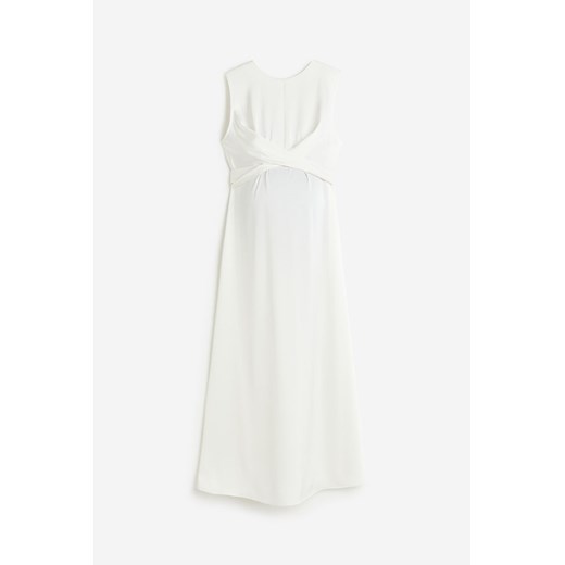 H & M - MAMA Satynowa sukienka - Biały H & M S H&M