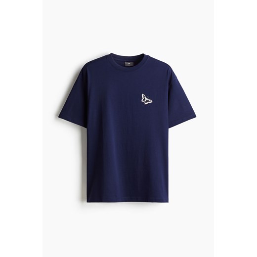 H & M - T-shirt z nadrukiem Loose Fit - Niebieski ze sklepu H&M w kategorii Bluzki damskie - zdjęcie 170842915