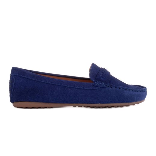 Marco Shoes Mokasyny zamszowe granatowe niebieskie ze sklepu ButyModne.pl w kategorii Mokasyny damskie - zdjęcie 170842946