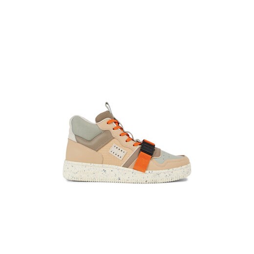 Tommy Jeans Sneakersy Tjm Basket Leather Buckle Mid EM0EM01288 Beżowy Tommy Jeans 41 wyprzedaż MODIVO