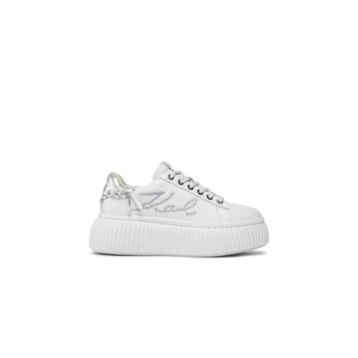 KARL LAGERFELD Sneakersy KL42372A Biały ze sklepu MODIVO w kategorii Buty sportowe damskie - zdjęcie 170846325