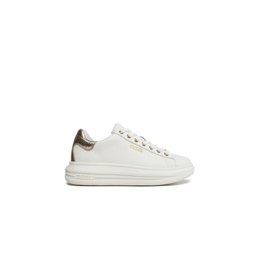 Guess Sneakersy Vibo FL8VIB LEA12 Biały ze sklepu MODIVO w kategorii Buty sportowe damskie - zdjęcie 170847425