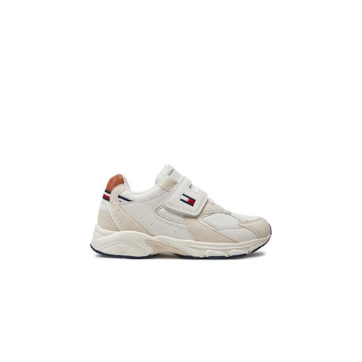 Tommy Hilfiger Sneakersy Low Cut Lace-Up/Velcro Sneaker T1B9-33386-1729 S Biały ze sklepu MODIVO w kategorii Buty sportowe dziecięce - zdjęcie 170848138