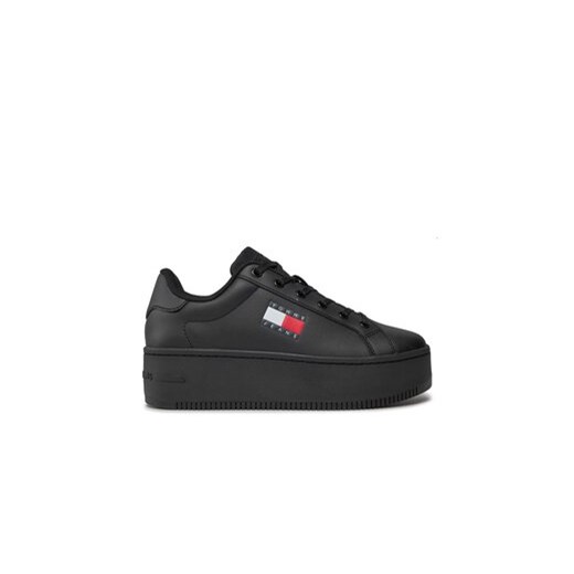 Tommy Jeans Sneakersy Tjw Flatform Ess EN0EN02518 Czarny ze sklepu MODIVO w kategorii Buty sportowe damskie - zdjęcie 170849109