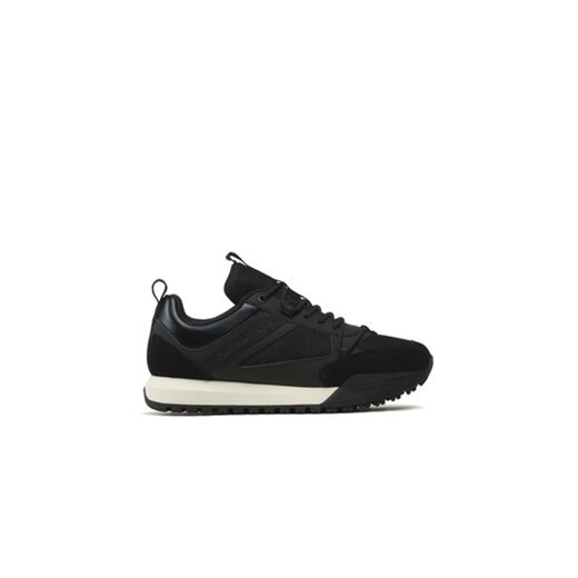 Calvin Klein Jeans Sneakersy Toothy Runner Low Laceup Mix YM0YM00710 Czarny ze sklepu MODIVO w kategorii Buty sportowe męskie - zdjęcie 170849469