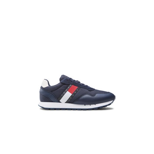 Tommy Jeans Sneakersy Retro Leather Runner EM0EM01081 Granatowy Tommy Jeans 41 wyprzedaż MODIVO