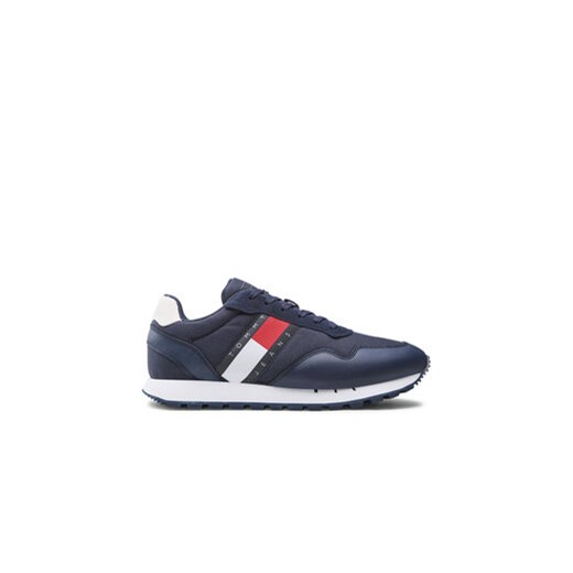 Tommy Jeans Sneakersy Retro Leather Runner EM0EM01081 Granatowy ze sklepu MODIVO w kategorii Buty sportowe męskie - zdjęcie 170849736