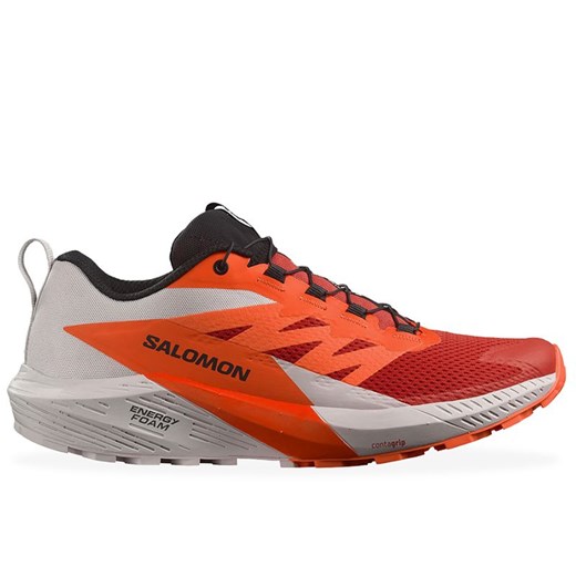 Buty sportowe męskie Salomon czerwone wiązane gore-tex