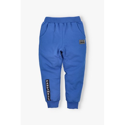 Spodnie chłopięce bawełniane Pandamello niebieskie ze sklepu 5.10.15 w kategorii Spodnie chłopięce - zdjęcie 170850749