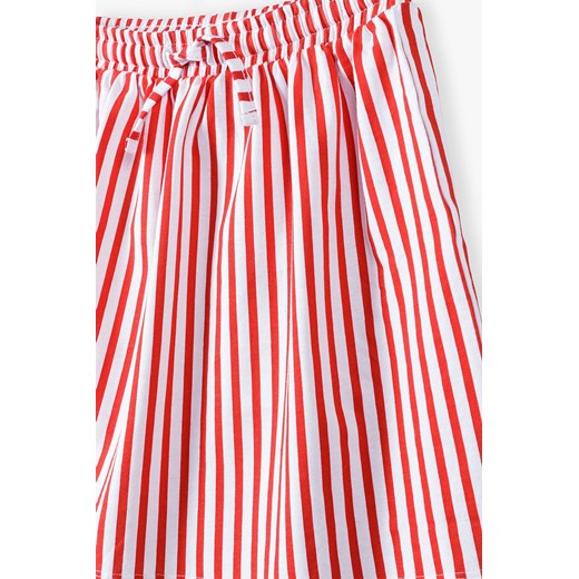Bawełniana spódnica dla dziewczynki - biało - czerwone paski Lincoln & Sharks By 5.10.15. 146/152 5.10.15