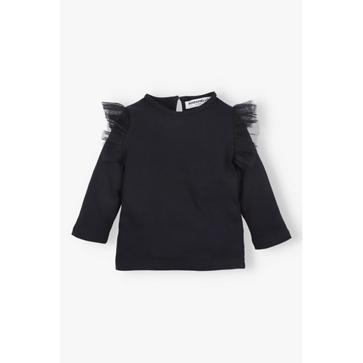 Bluzka Mila z z ozdobną falbankę czarna ze sklepu 5.10.15 w kategorii Bluzki dziewczęce - zdjęcie 170850845