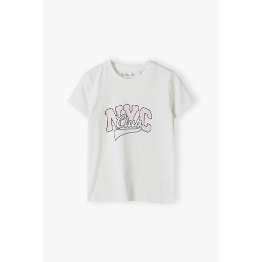 Dzianinowy t-shirt dziewczęcy NYC - 5.10.15. ze sklepu 5.10.15 w kategorii Bluzki dziewczęce - zdjęcie 170850855