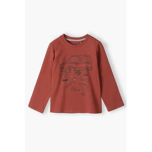 Bluzka chłopięca z długim rękawem z nadrukiem samochodu ze sklepu 5.10.15 w kategorii T-shirty chłopięce - zdjęcie 170850865