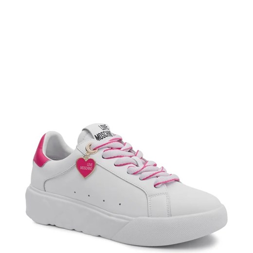 Love Moschino Skórzane sneakersy HEART45 ze sklepu Gomez Fashion Store w kategorii Buty sportowe damskie - zdjęcie 170851275