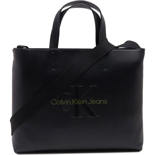 Shopper bag czarna Calvin Klein na ramię 
