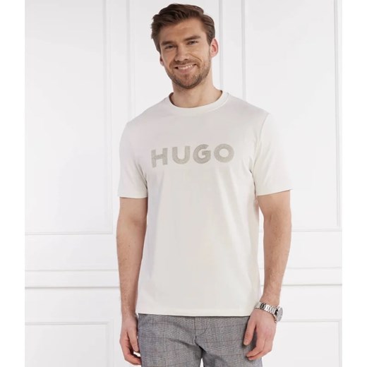 HUGO T-shirt Drochet | Regular Fit ze sklepu Gomez Fashion Store w kategorii T-shirty męskie - zdjęcie 170851396