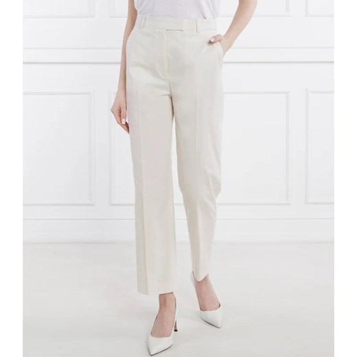 BOSS BLACK Spodnie Takareni | Regular Fit | z dodatkiem jedwabiu ze sklepu Gomez Fashion Store w kategorii Spodnie damskie - zdjęcie 170852429