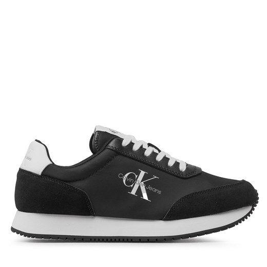 Sneakersy Calvin Klein Jeans Retro Runner Su/Ny Mono YM0YM00683 Black/White 0GJ 46 eobuwie.pl