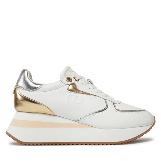 Sneakersy TWINSET 241TCP080 Bianco Ottico/Gold/Silver 11339 Twinset 38 eobuwie.pl