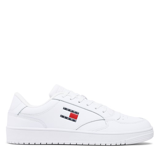 Sneakersy Tommy Jeans Retro Leather EM0EM01190 White YBS Tommy Jeans 41 eobuwie.pl