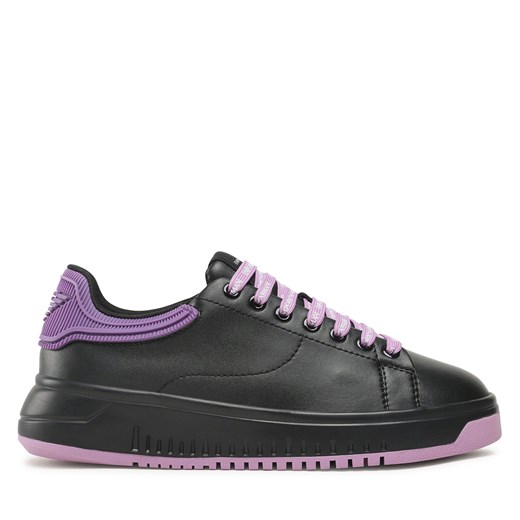 Sneakersy Emporio Armani X3X024 XN825 R295 Black/Violet ze sklepu eobuwie.pl w kategorii Trampki damskie - zdjęcie 170854526