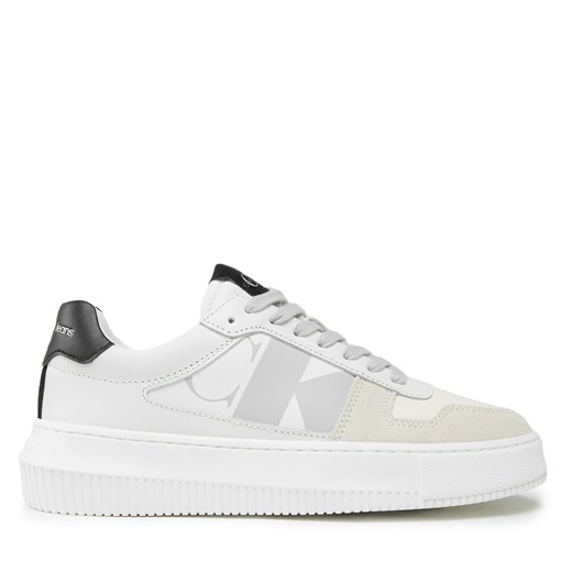 Sneakersy Calvin Klein Jeans Basket Cupsole Low Lth Mono YW0YW00876 White 03A 43 wyprzedaż eobuwie.pl