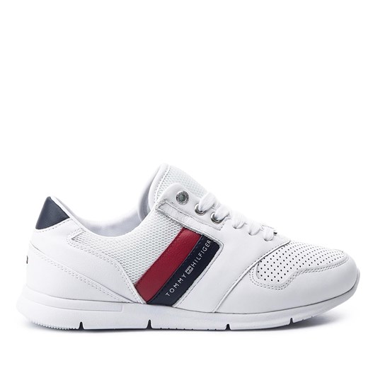 Sneakersy Tommy Hilfiger Lightweight Leather FW0FW04261 Biały ze sklepu eobuwie.pl w kategorii Buty sportowe damskie - zdjęcie 170854719