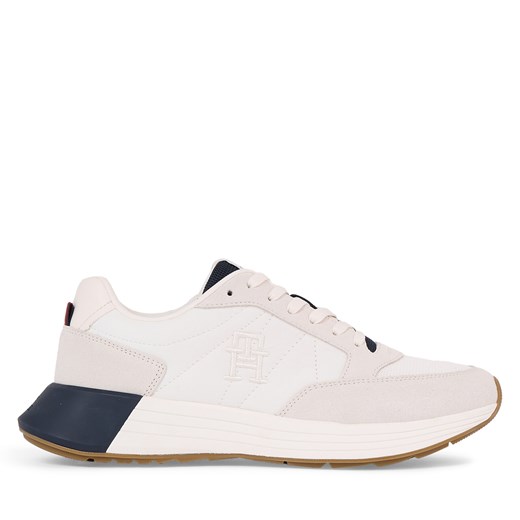 Sneakersy Tommy Hilfiger Classic Elevated Runner Mix FM0FM04636 Ancient White Tommy Hilfiger 40 promocja eobuwie.pl
