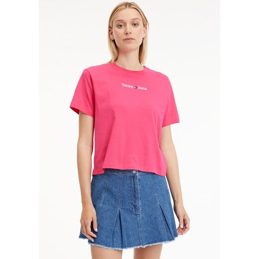 TOMMY JEANS Koszulka w kolorze różowym ze sklepu Limango Polska w kategorii Bluzki damskie - zdjęcie 170855185
