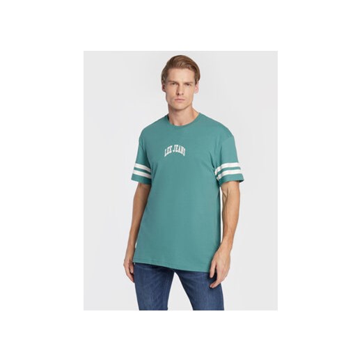 Lee T-Shirt College L69BFQDO 112321853 Zielony Relaxed Fit ze sklepu MODIVO w kategorii T-shirty męskie - zdjęcie 170855435