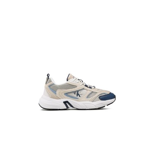 Calvin Klein Jeans Sneakersy Retro tennis Su-Mesh YM0YM00589 Beżowy 42 MODIVO okazyjna cena