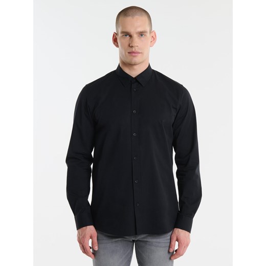 Koszula męska slim czarna Nissip 906 ze sklepu Big Star w kategorii Koszule męskie - zdjęcie 170858676