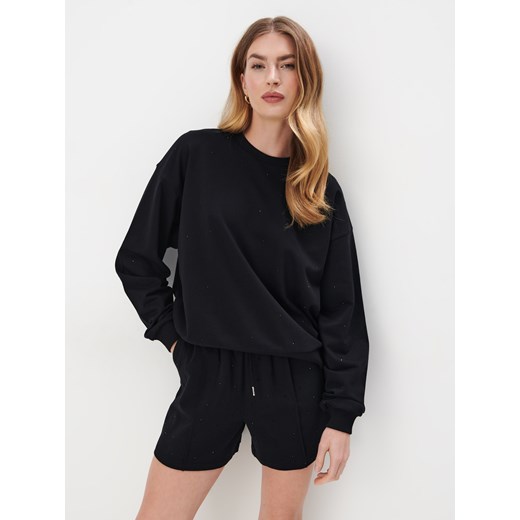 Mohito - Bawełniana bluza - czarny ze sklepu Mohito w kategorii Bluzy damskie - zdjęcie 170858907