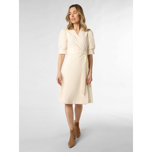 IPURI Sukienka damska Kobiety Bawełna écru jednolity ze sklepu vangraaf w kategorii Sukienki - zdjęcie 170859636