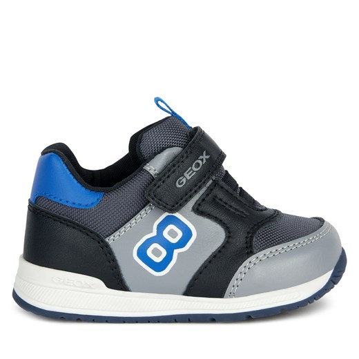 Sneakersy Geox B Rishon Boy B360RA 054FU C0043 Grey/Black Geox 18 okazyjna cena eobuwie.pl