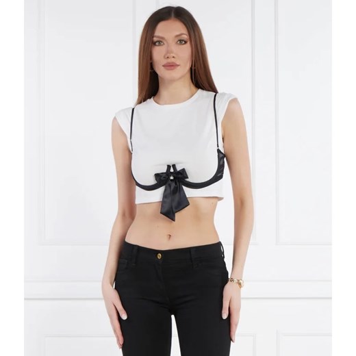 Elisabetta Franchi T-shirt | Cropped Fit ze sklepu Gomez Fashion Store w kategorii Bluzki damskie - zdjęcie 170860498