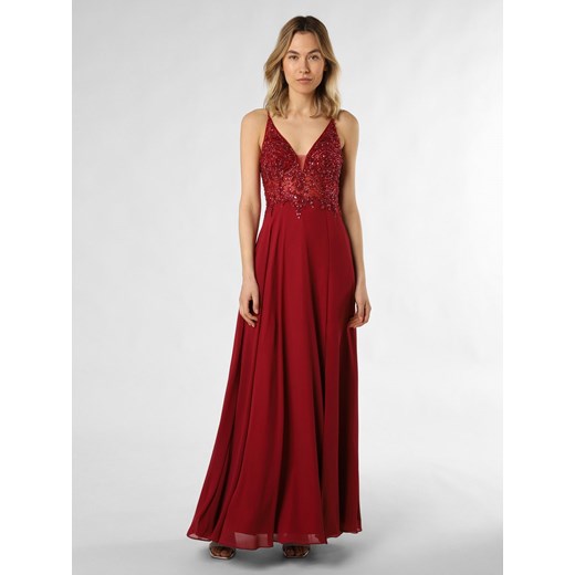 Luxuar Fashion Damska sukienka wieczorowa Kobiety Sztuczne włókno malinowy jednolity ze sklepu vangraaf w kategorii Sukienki - zdjęcie 170861326