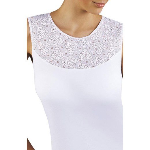 Bawełniana bluzka damska biała Arie, Kolor biały, Rozmiar S, EMILI ze sklepu Intymna w kategorii Podkoszulki i halki - zdjęcie 170863329