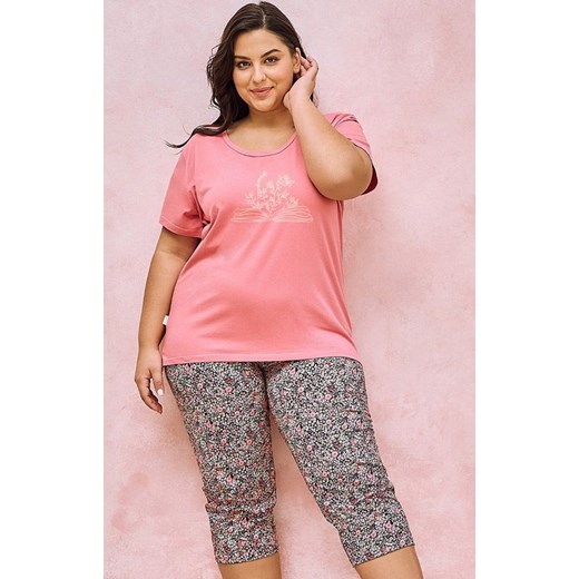 Dwuczęściowa piżama damska Amara 3171, Kolor różowy-wzór, Rozmiar XXL, Taro ze sklepu Intymna w kategorii Piżamy damskie - zdjęcie 170863399
