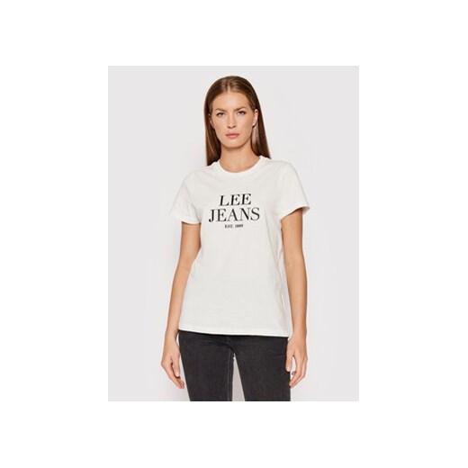 Lee T-Shirt Graphic Tee L41UFERR 112140053 Biały Regular Fit ze sklepu MODIVO w kategorii Bluzki damskie - zdjęcie 170863827