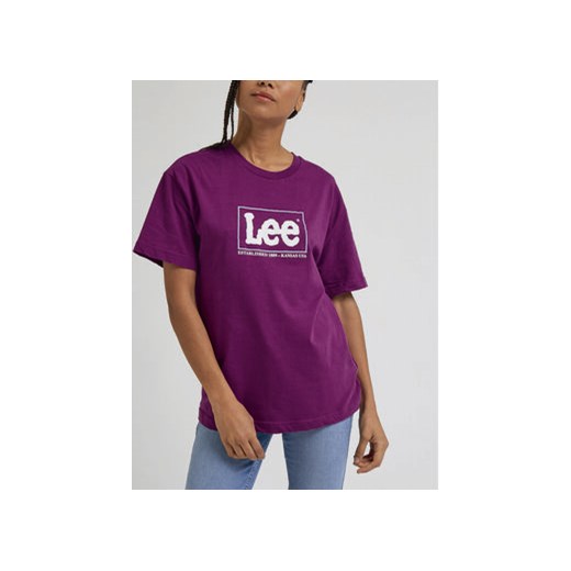 Lee T-Shirt L43UEPA10 112330439 Fioletowy Regular Fit Lee XS okazja MODIVO