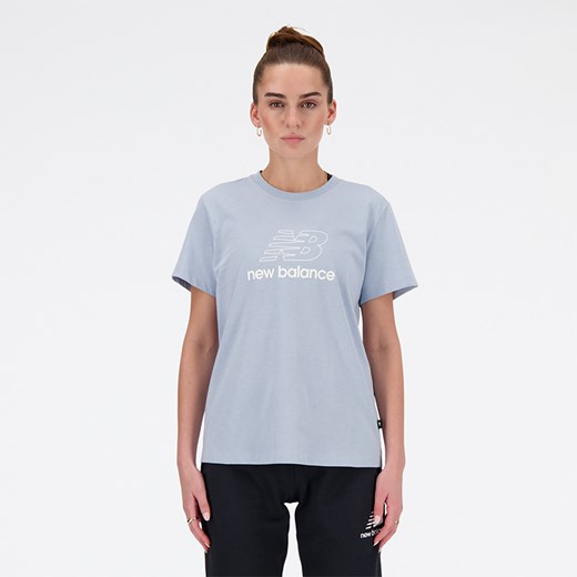 Koszulka damska New Balance WT41816LAY – niebieska ze sklepu New Balance Poland w kategorii Bluzki damskie - zdjęcie 170866195