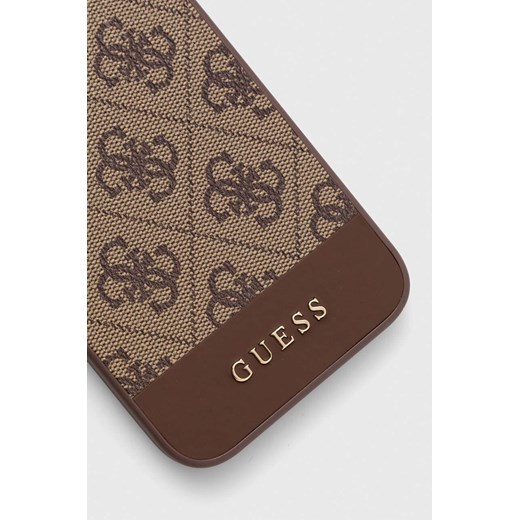 Guess etui na telefon iPhone 15 Pro Max 6.7&quot; kolor brązowy Guess ONE ANSWEAR.com