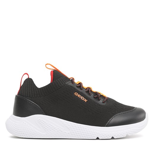 Sneakersy Geox J Sprintye Boy J25GBA0006KC0038 S Black/Orange Geox 31 okazja eobuwie.pl