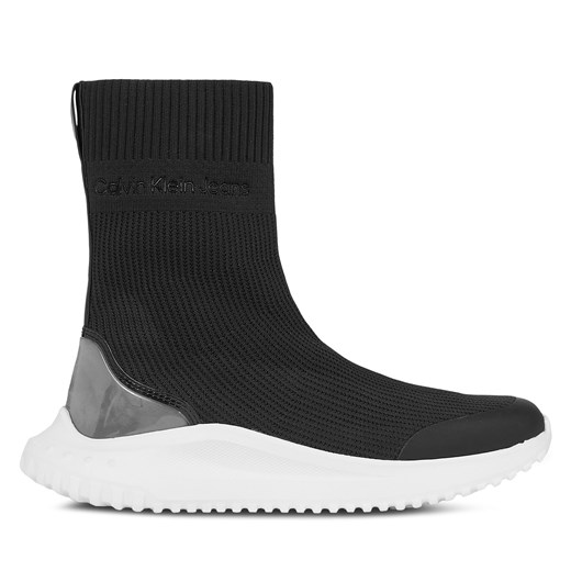 Sneakersy Calvin Klein Jeans Eva Runner Sock Knit Wn YW0YW01204 Black/Bright White BEH ze sklepu eobuwie.pl w kategorii Buty sportowe damskie - zdjęcie 170868729