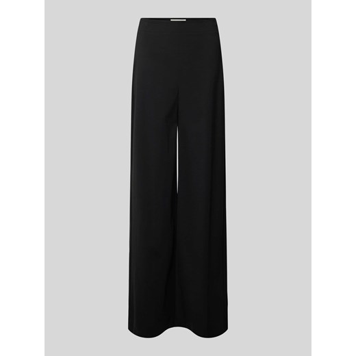 Spodnie materiałowe z szeroką nogawką w jednolitym kolorze model ‘BEFORE’ ze sklepu Peek&Cloppenburg  w kategorii Spodnie damskie - zdjęcie 170869475