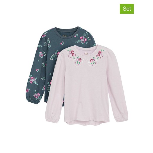 COOL CLUB Koszulki (2 szt.) w kolorze jasnoróżowo-antracytowym ze sklepu Limango Polska w kategorii Bluzki dziewczęce - zdjęcie 170871366
