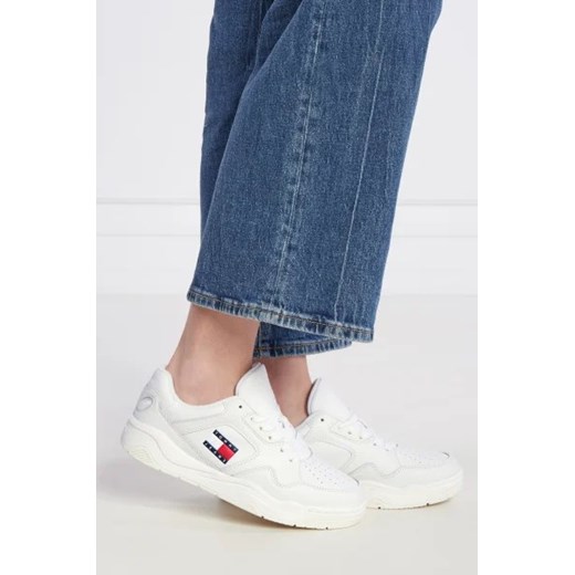 Tommy Jeans Skórzane sneakersy NEW BASKET Tommy Jeans 36 wyprzedaż Gomez Fashion Store