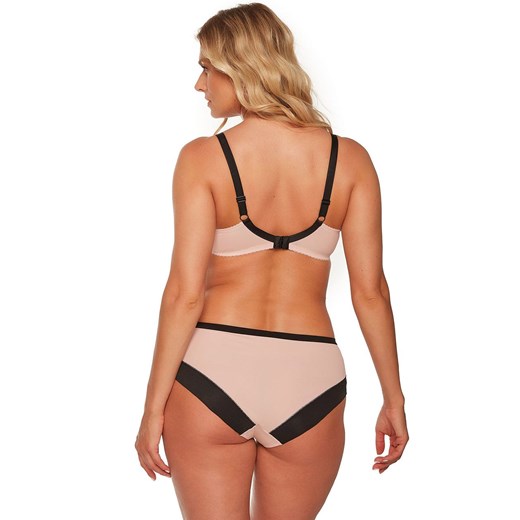 Biustonosz półusztywniany semi-soft Leonia 1240, Kolor czarno-perłowy, Rozmiar 80B, Gaia ze sklepu Intymna w kategorii Biustonosze - zdjęcie 170874736